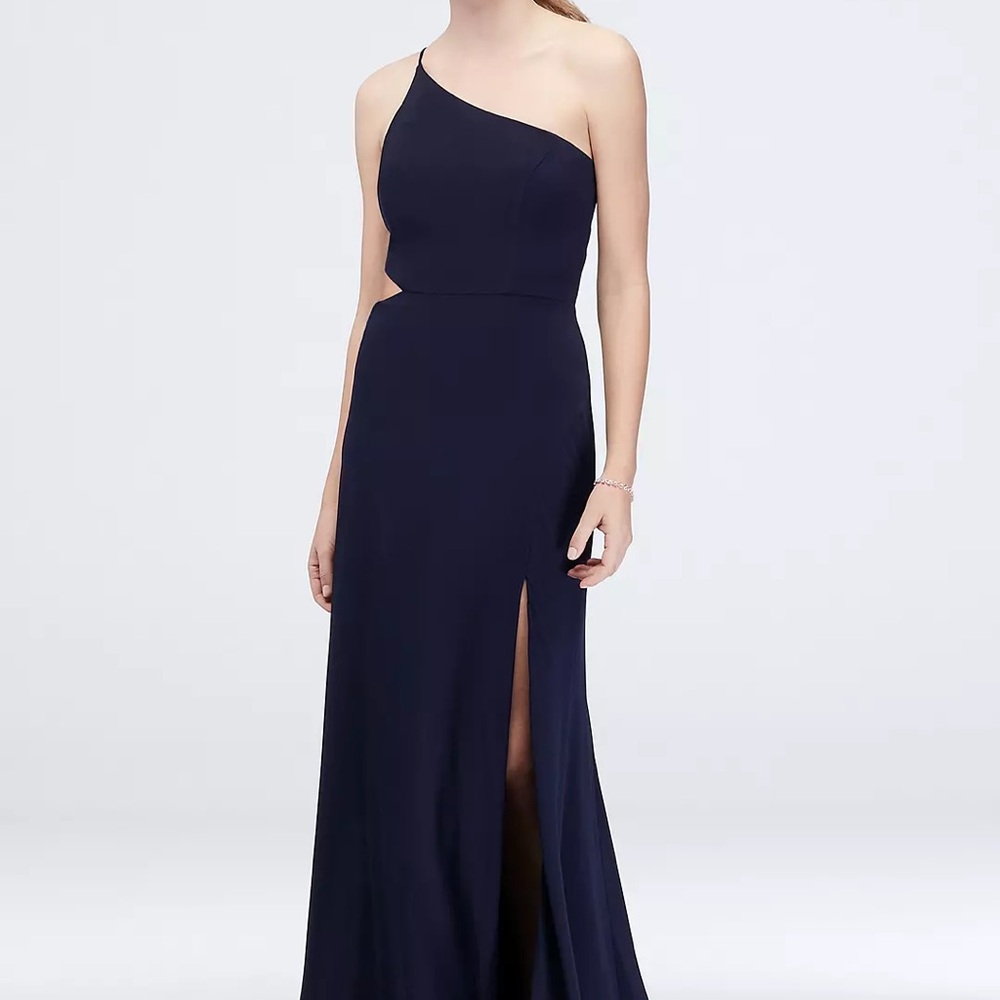 Jump One-Shoulder Midnight Blue Dress